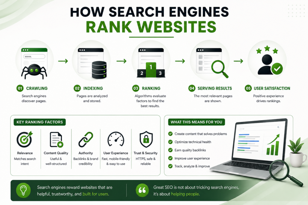 Search engine ranking infographic
