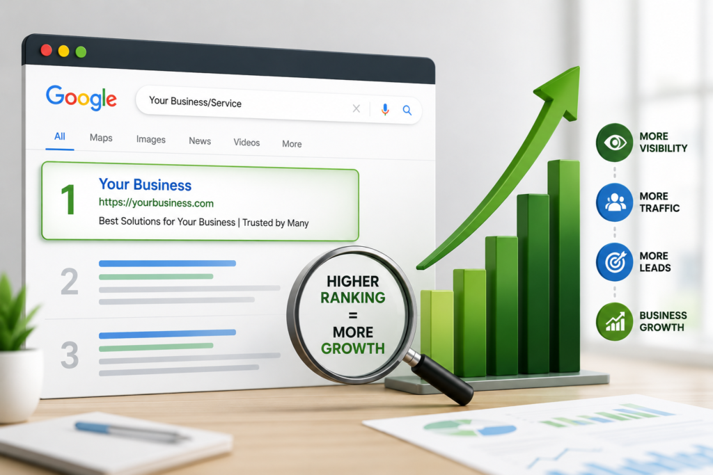 Higher Google rankings for business growth