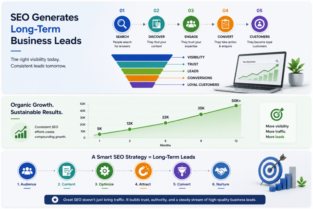 SEO generates long-term business leads
