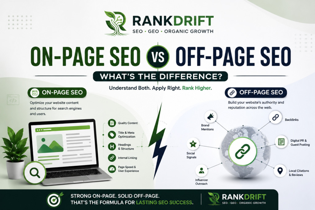 On-Page SEO vs Off-Page SEO