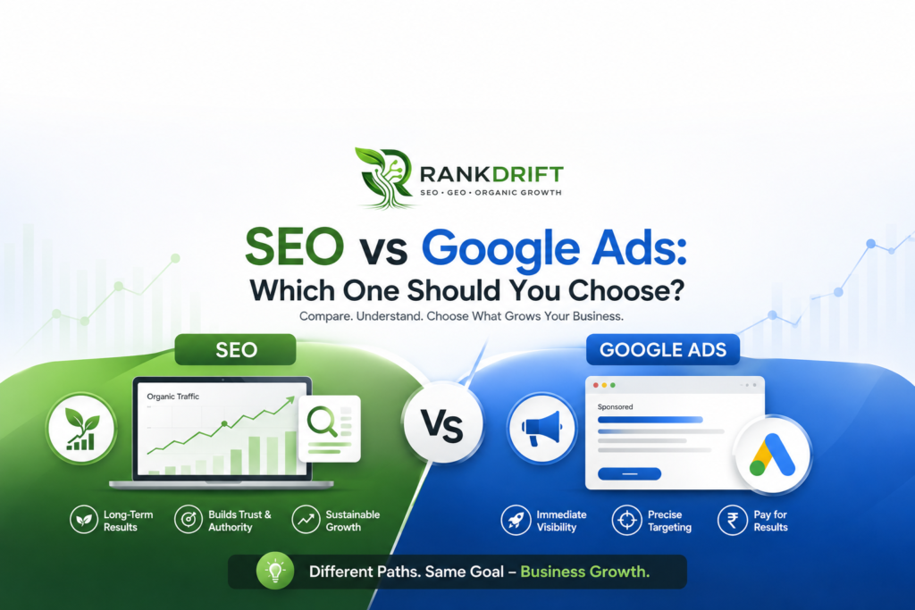 SEO vs Google Ads comparison