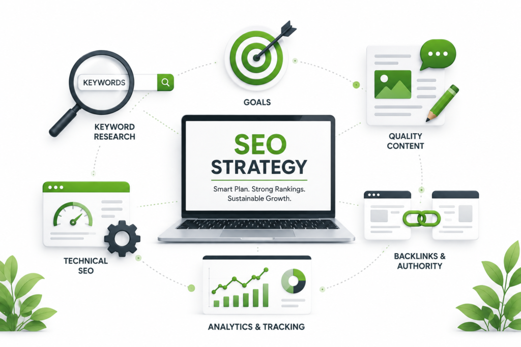 SEO strategy illustration